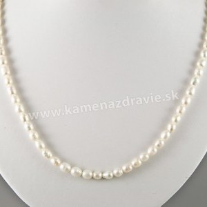Náhrdelník - riečne perly biele