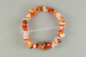 Karneol - sekaný náramok gumičkový - balenie 5ks