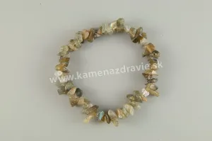 Labradorit - sekaný náramok gumičkový - balenie 5ks