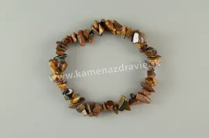 Tigrie oko - sekaný náramok gumičkový - balenie 5ks