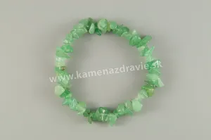 Avanturín zelený - sekaný náramok gumičkový - balenie 5ks