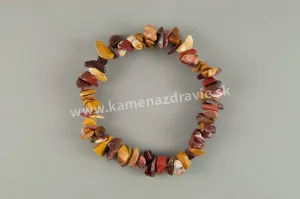 Jaspis mookait - sekaný náramok gumičkový - balenie 5ks