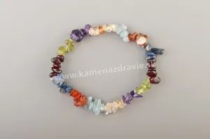 Čakra - sekaný náramok gumičkový