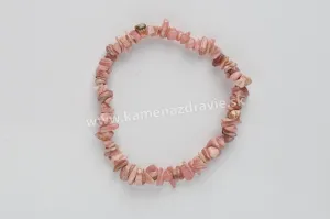 Rodochrozit - sekaný náramok gumičkový