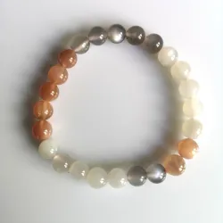 Guličkový náramok -  mesačný kameň